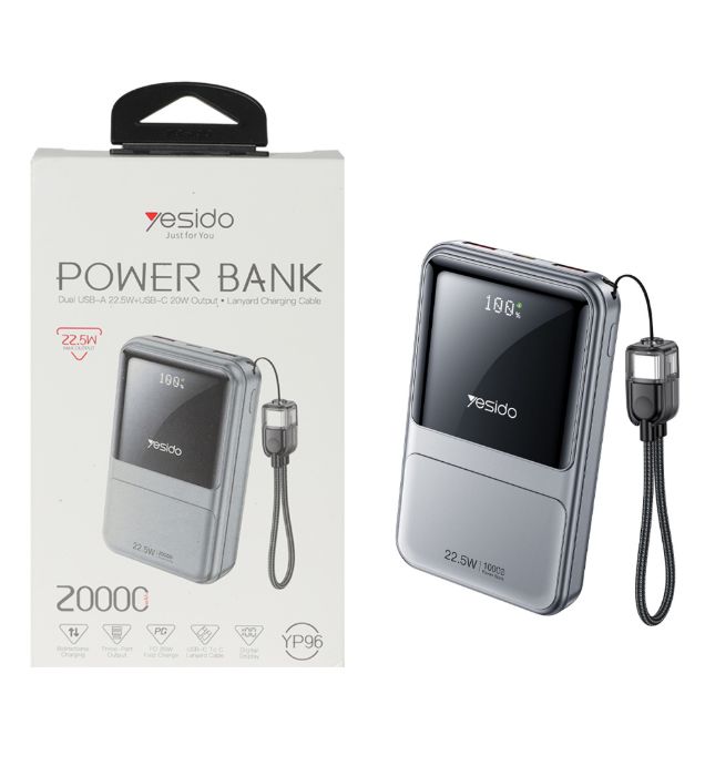 پاوربانک یسیدو مدل YESIDO YP96 20000mAh 22.5W