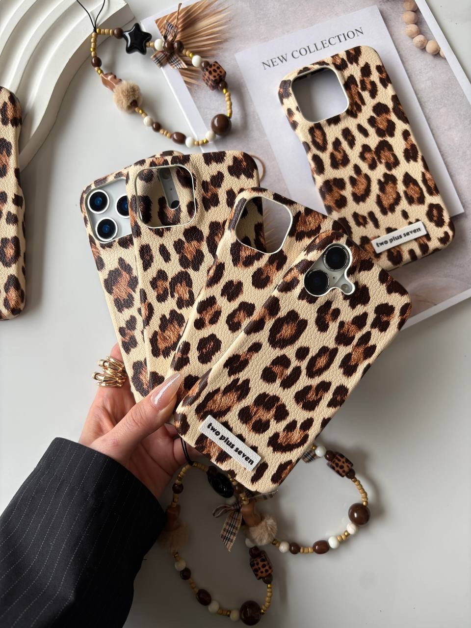 قاب Leather leopard مخصوص آیفون سری ۱۳ تا ۱۷